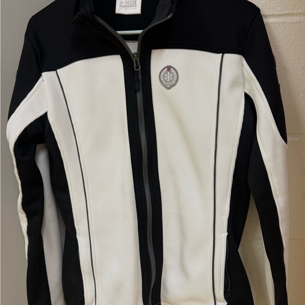 Women's Black and White Thermal Ski Jacket